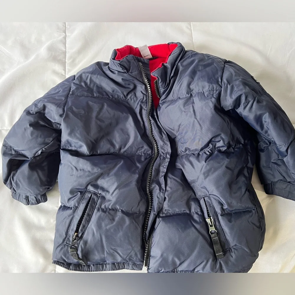 Gap Fleece lined Navy  Blue Puffer Winter Coat